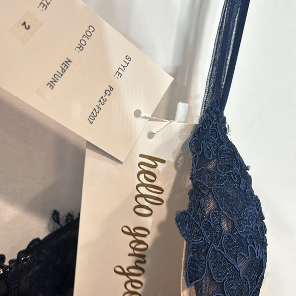 New hello Gorgeous Neptune navy corset upper prom dress gown women’s size 2 - Picture 4 of 9